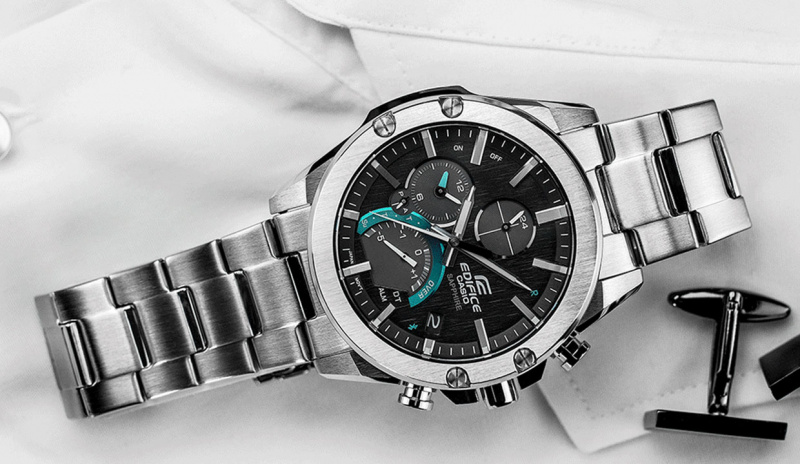 Часы EDIFICE с новым многофункциональным механизмом в тонком элегантном корпусе. Часы EDIFICE с новым многофункциональным механизмом в тонком элегантном корпусе.