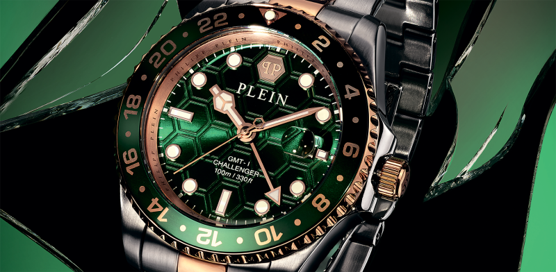 Мужские часы с зеленым циферблатом